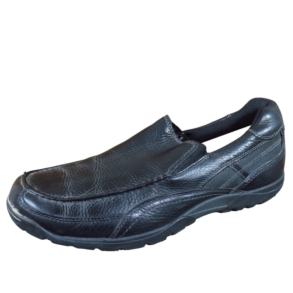 Rockport K58506 Men Casual Slip On Shoe Size 13 Walking Travel Black Leather